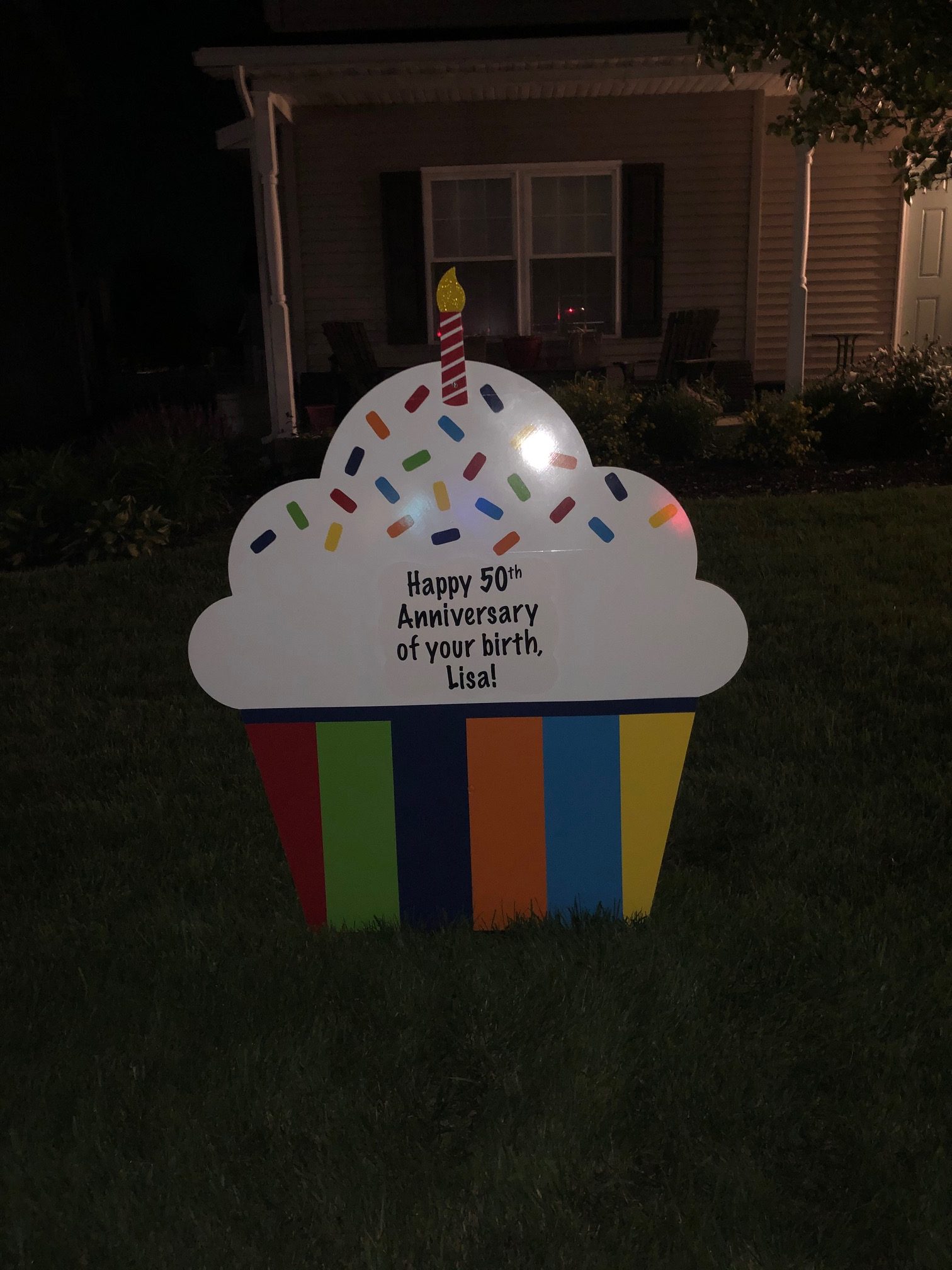 Custom Milestone Birthday Yard Sign – 50th – Washington, IL