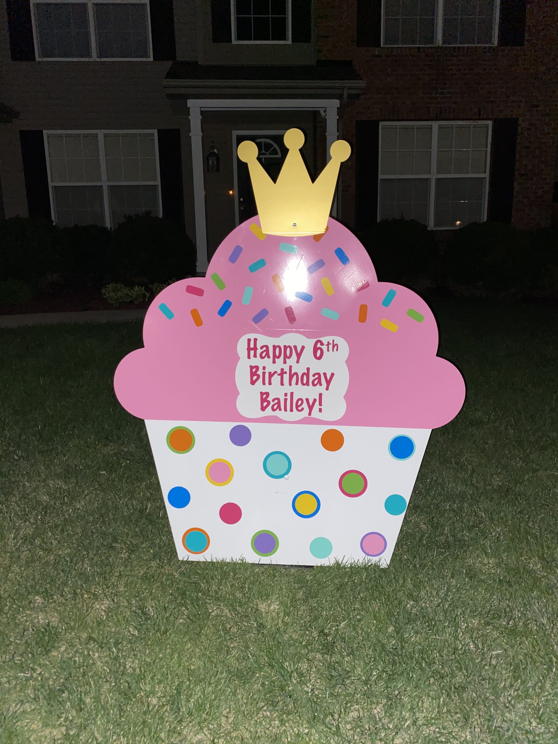 Custom Big Happy Birthday Lawn Decoration – Washington, IL