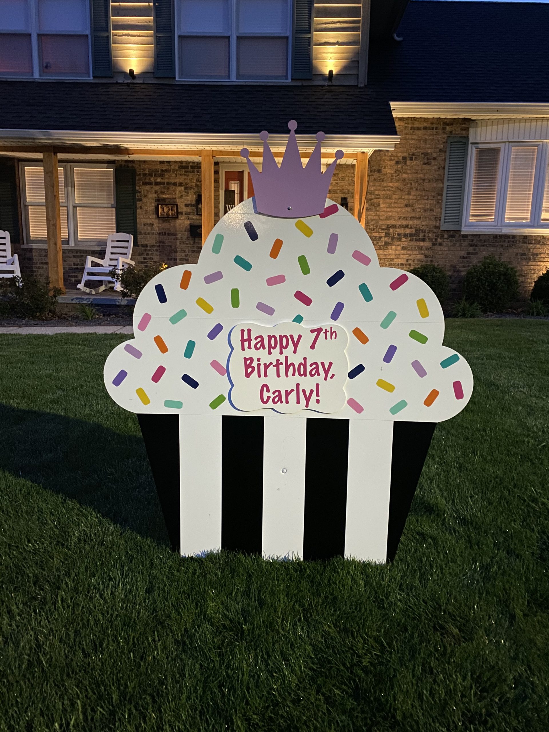 Custom Birthday Celebration Lawn Display – Morton, IL